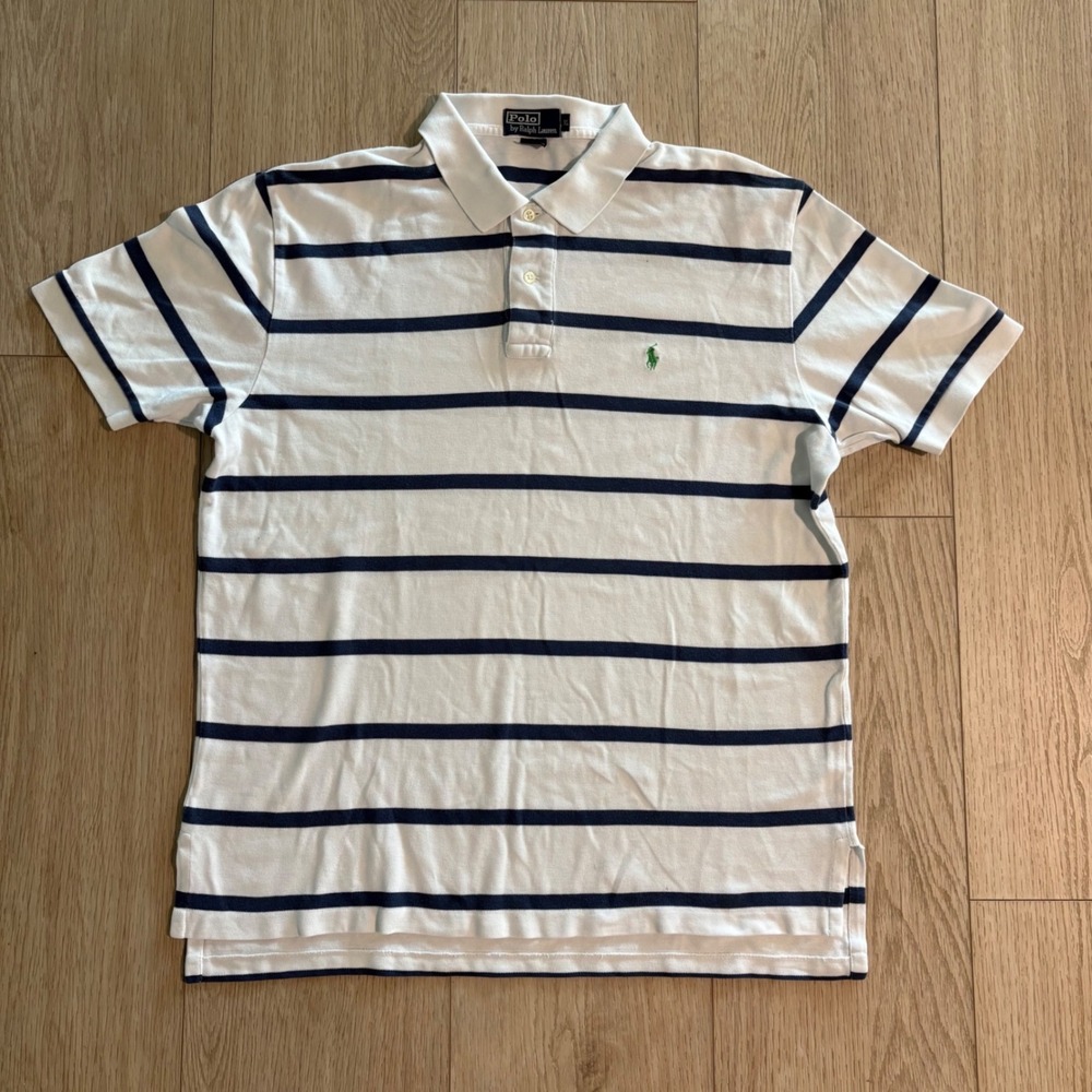 Vintage 90s Polo Ralph Lauren Stripped Polo Men's Size XL